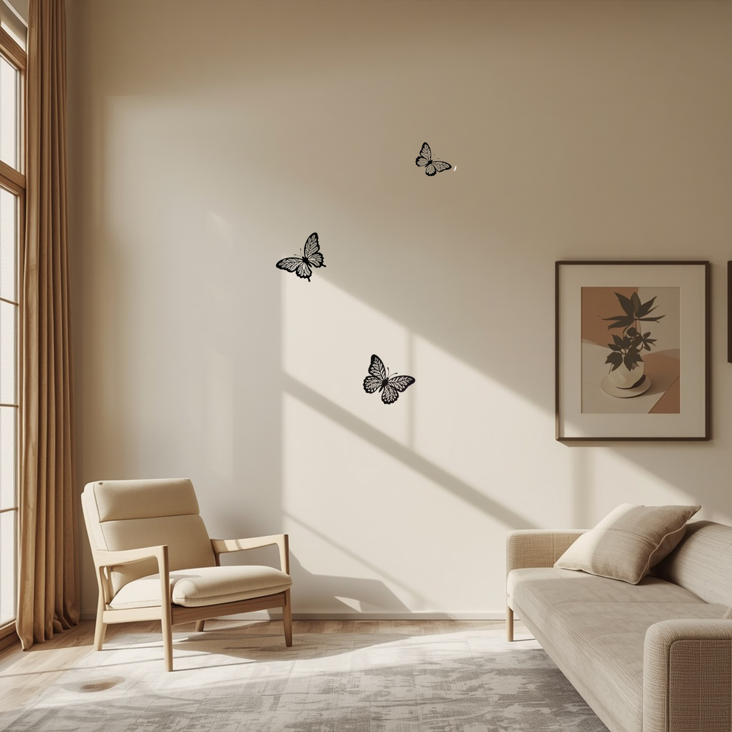 metal butterfly 3pcs-4